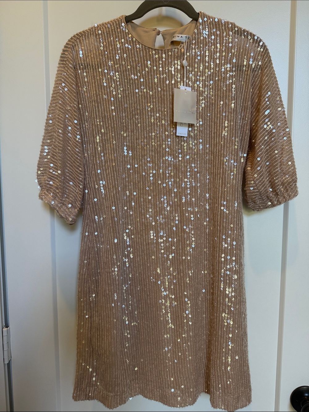 NWT Trina Turk Blush Sequin Mini Dress